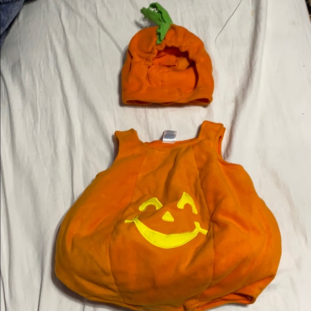 A pumpkin costume